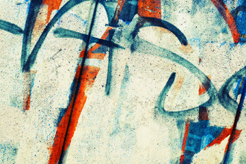 Abstract colorful graffiti fragment