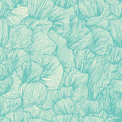 Wave seamless pattern in doodle style. Sea background - 84035668
