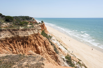 Fototapeta na wymiar Cliffs at Praia da Falesia