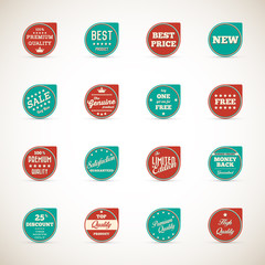Set of business vintage badges