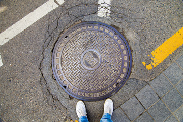 Manhole cover in Seoul, Korea