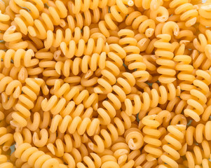 Uncooked italian pasta