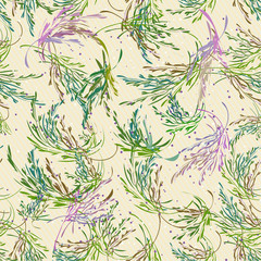 Seamless pattern with lavender. Vintage style