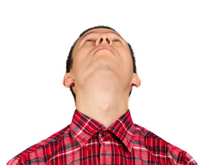 Obraz premium Businessman Looking Upwards