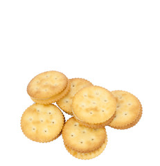 biscuit with sweet cream on white isolated