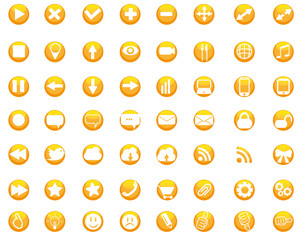 Buttons Icons orange