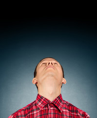 Businessman Looking Upwards