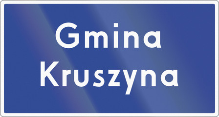 Municipality Border Sign In Poland
