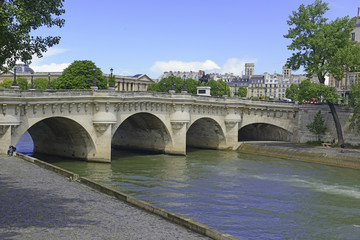 Naklejka premium Bridge along the Seine River, Paris, France