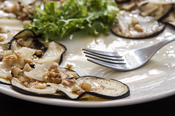 Delicious eggplant carpaccio