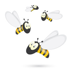 cartoon cute bright baby bee. vector