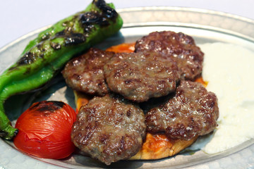 Turkish meatballs served with an anatolian plate.