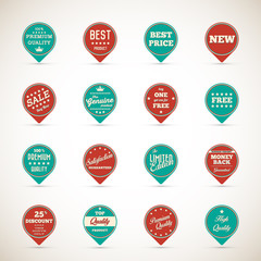 Set of business vintage badges