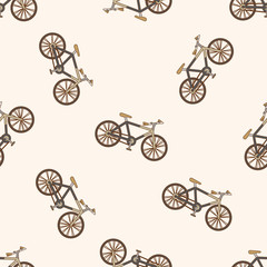 transportation bike , cartoon seamless pattern background