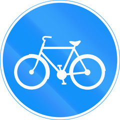 Obraz premium Road sign 422 in Finland - Cycle path