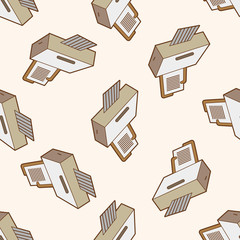 Computer-related desktop icon , cartoon seamless pattern background