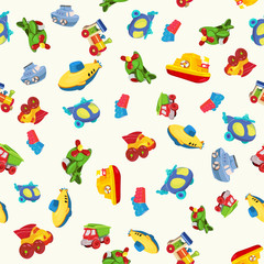 Seamless pattern with toys