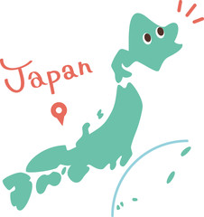 デフォルメされた日本列島