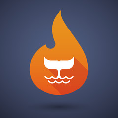 Flame icon with a whale tail
