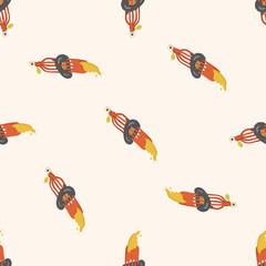 monster cartoon , cartoon seamless pattern background