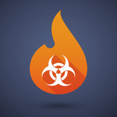 Flame icon with a biohazard sign