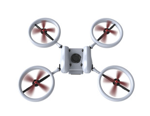 flying drone   isolated on white background with clipping path