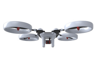 flying drone   isolated on white background with clipping path