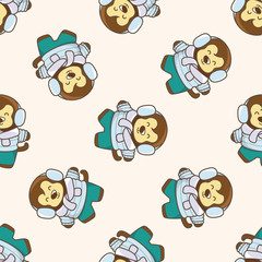 animal monkey winter cartoon , cartoon seamless pattern background