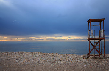 Fototapeta na wymiar Daybreak by the beach