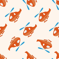 helicopter , cartoon seamless pattern background
