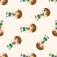 character musician , cartoon seamless pattern background