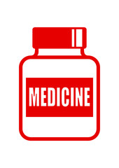 Medicine vector icon on white background