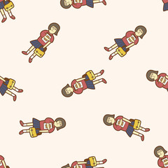 student cartoon , cartoon seamless pattern background