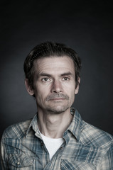 Obraz premium Portrait of serious adult man