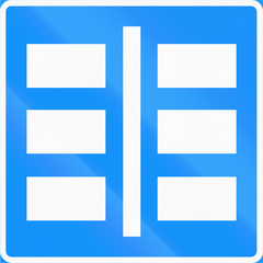 Road sign 521a in Finland - How to park