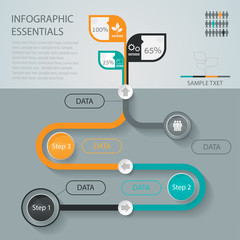 Business tree timeline infographics.Vector illustration.