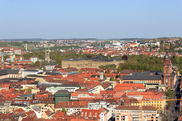 Fototapeta na wymiar Würzburg residence and historic city, Bavaria, Germany