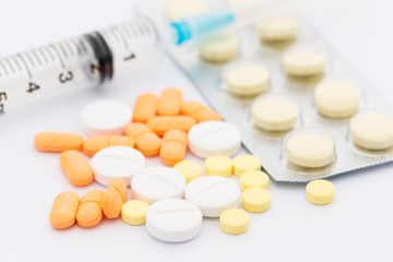 Medication and insulin syringe