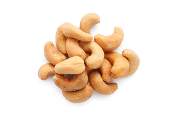 cashew nut salty roasted food ingredient natural isolated