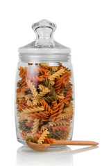 Uncooked italian pasta