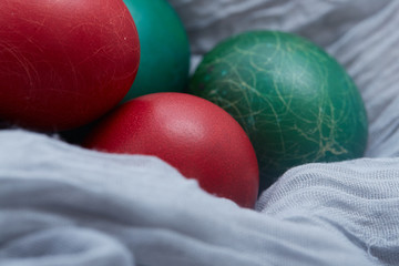 Easter eggs are folded into the fabric