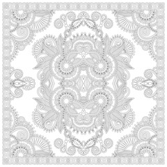 unique coloring book square page for adults - floral authentic c