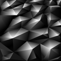 Black polygonal abstract background