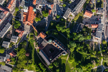 aerial view of Olesnica city