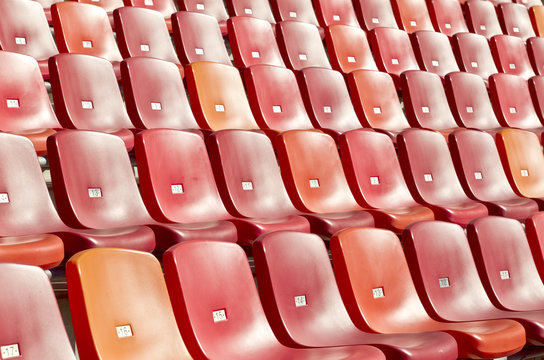 Stadium with clean chairs