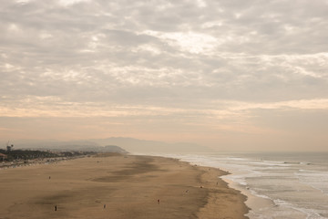 Fototapeta na wymiar Pacific Ocean Beach in San Francisco, California.