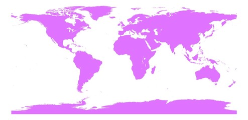 Weltkarte Farbe heliotrope