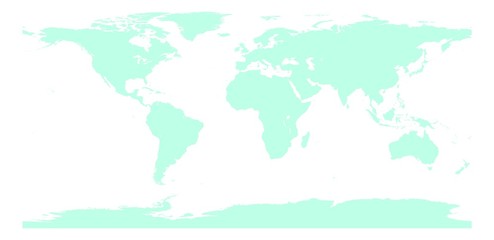 Weltkarte Farbe indicolite green