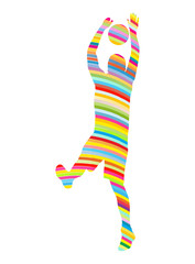 Abstract basketball player vector background concept