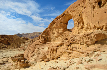 Rock arch in desert